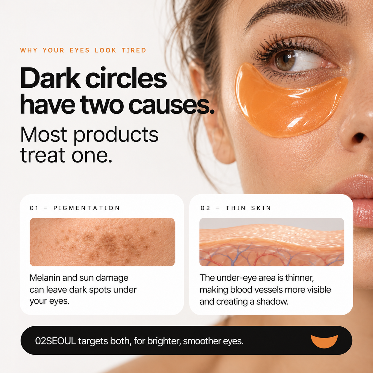 Korean 5-PDRN Collagen Under Eye Patches for Dark Circles(60 Ct.)